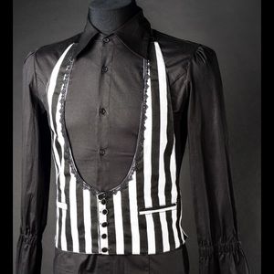 Men's Striped Waistcoat/Vest- XL